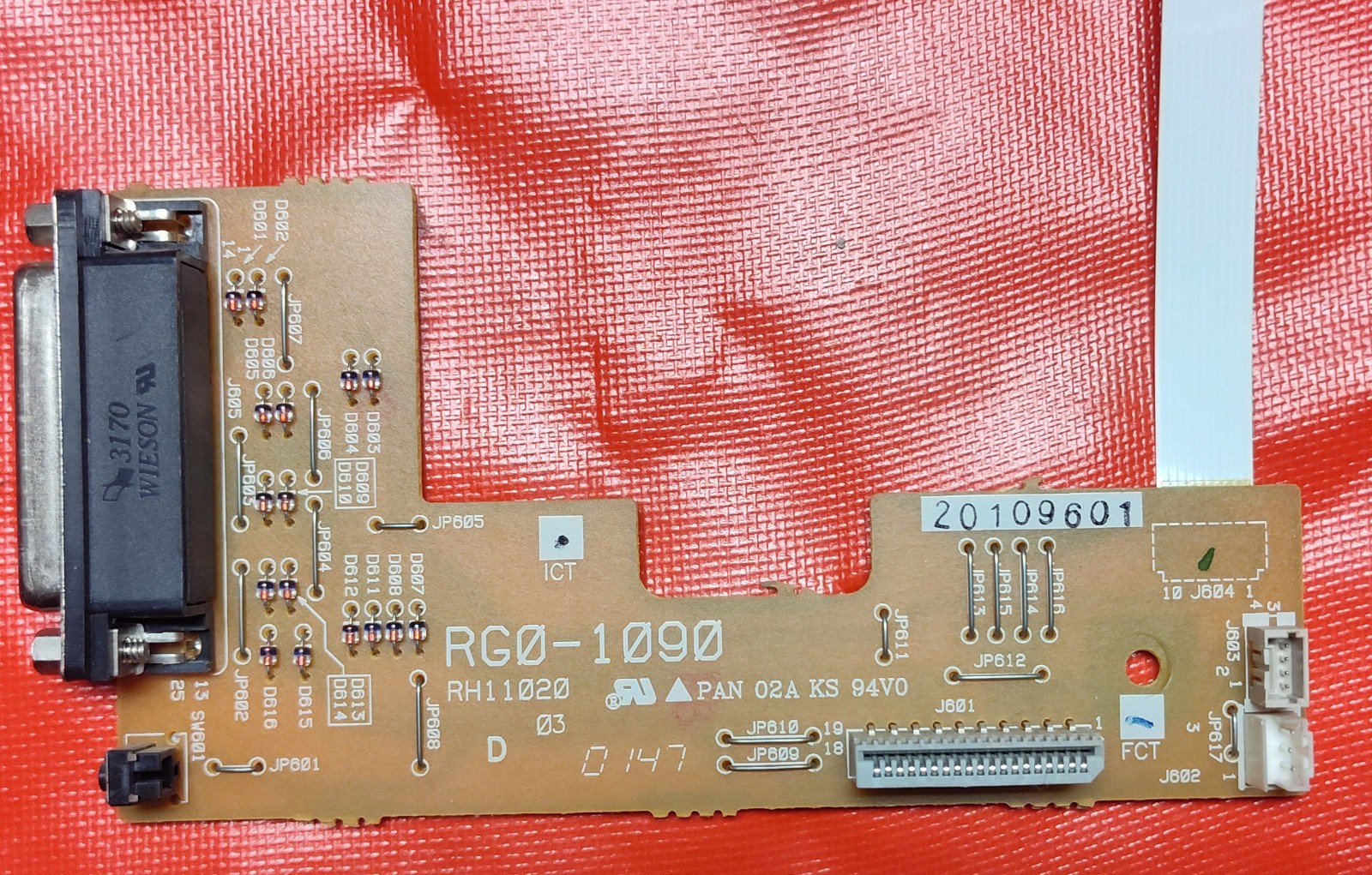 HP Connector PC Board Assembly RG0-1090  RG0-1090-000CN RH11020