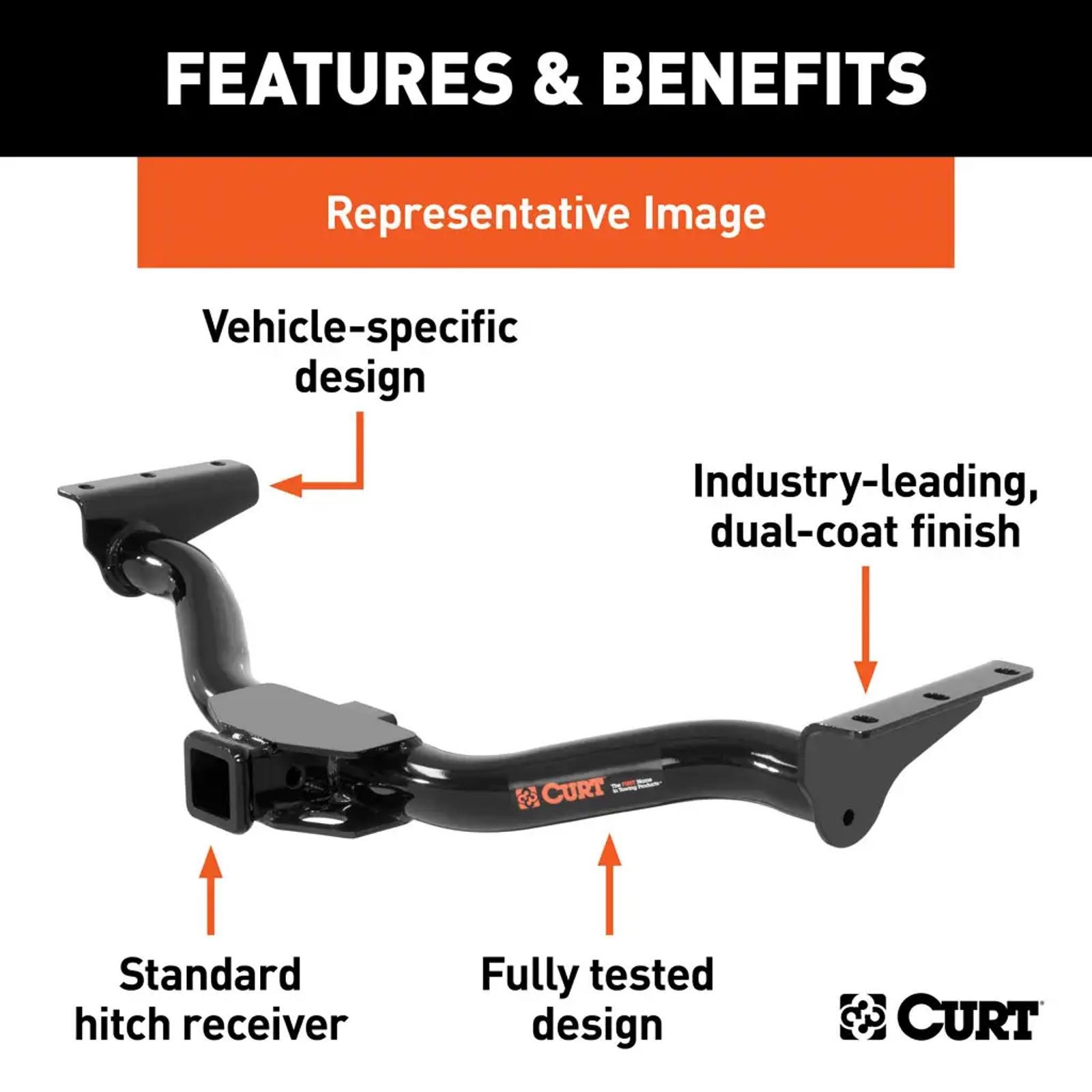 Curt Class 3 Trailer Hitch & Wiring Harness Bundle for 18-24 Equinox / Terrain