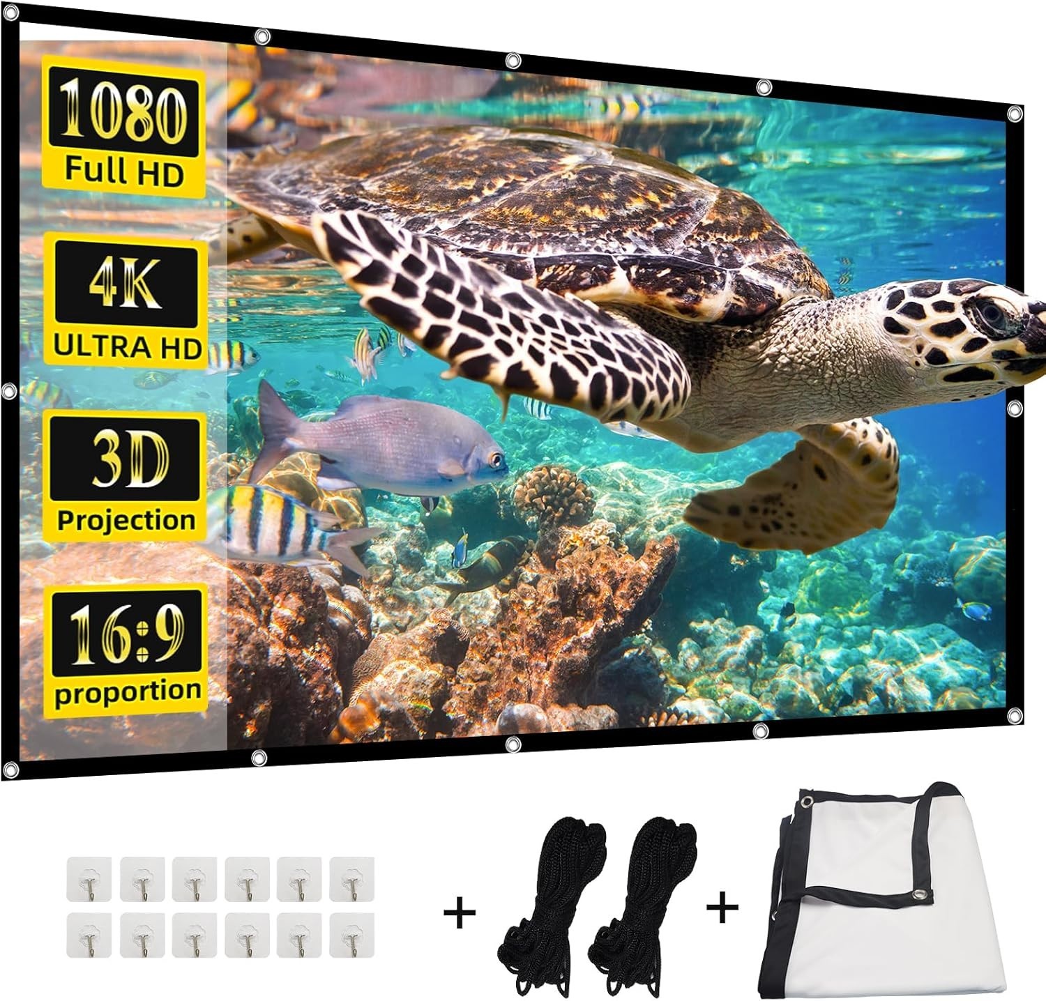 Durable 120 Inch 4K Projector Screen - Stunning Visuals for Your Entertainment