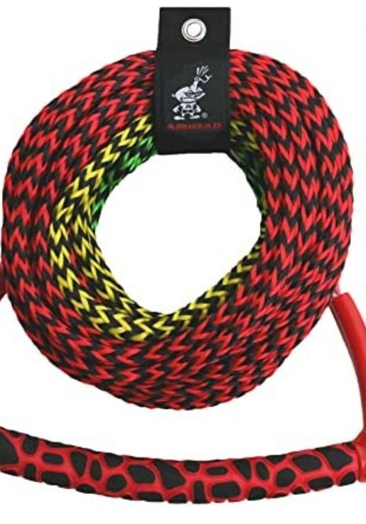 Kwik Tek 3-Section Water Ski Rope with Radius Handle and EVA Grip
