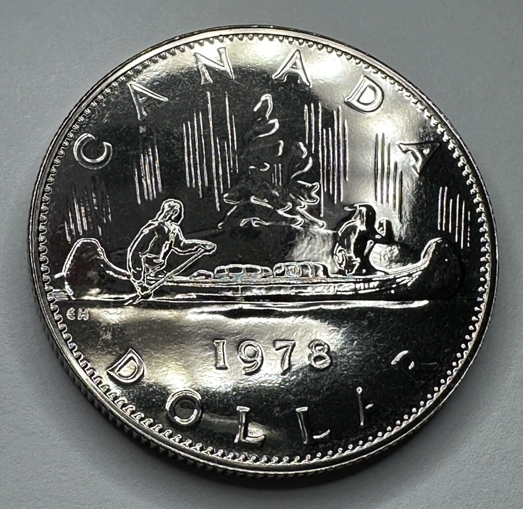 1978 Canadian Dollar Proof-Like Coin Uncirculated. Shiny Beautiful Coin!!
