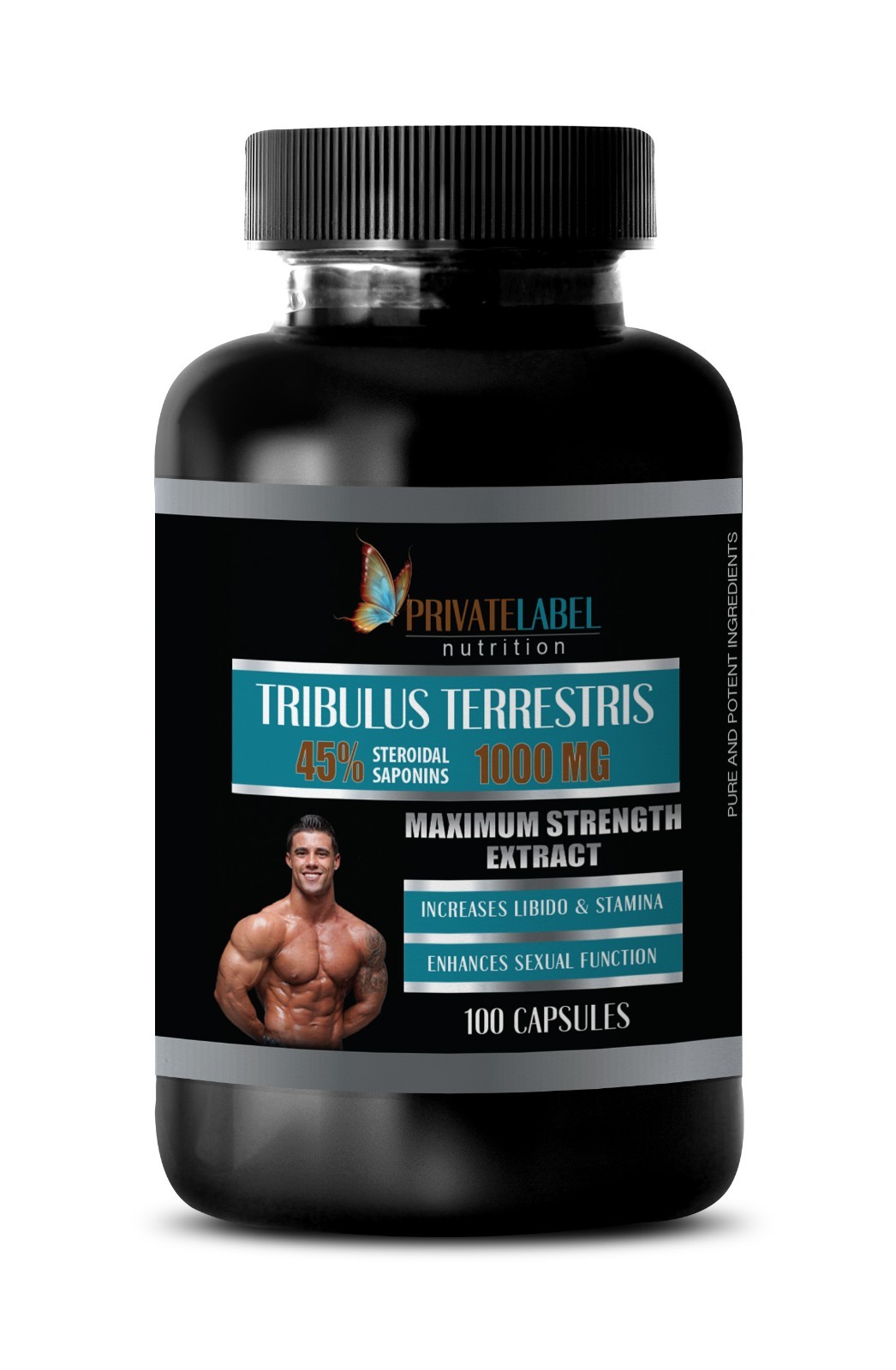 testosterone booster - TRIBULUS TERRESTRIS 1000mg - stamina pills - 100 Capsules