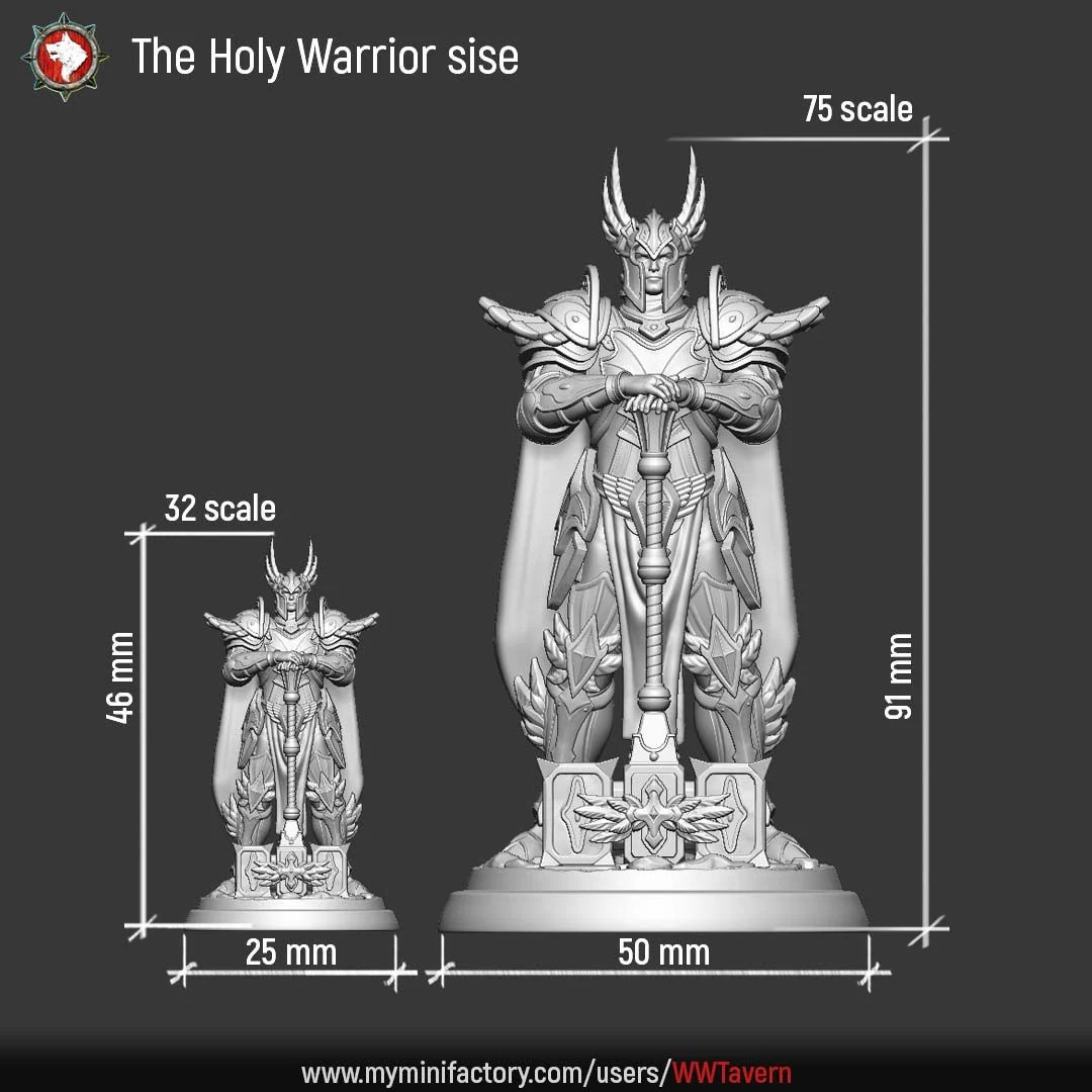 The Holy Warrior - Resin Tabletop Miniature