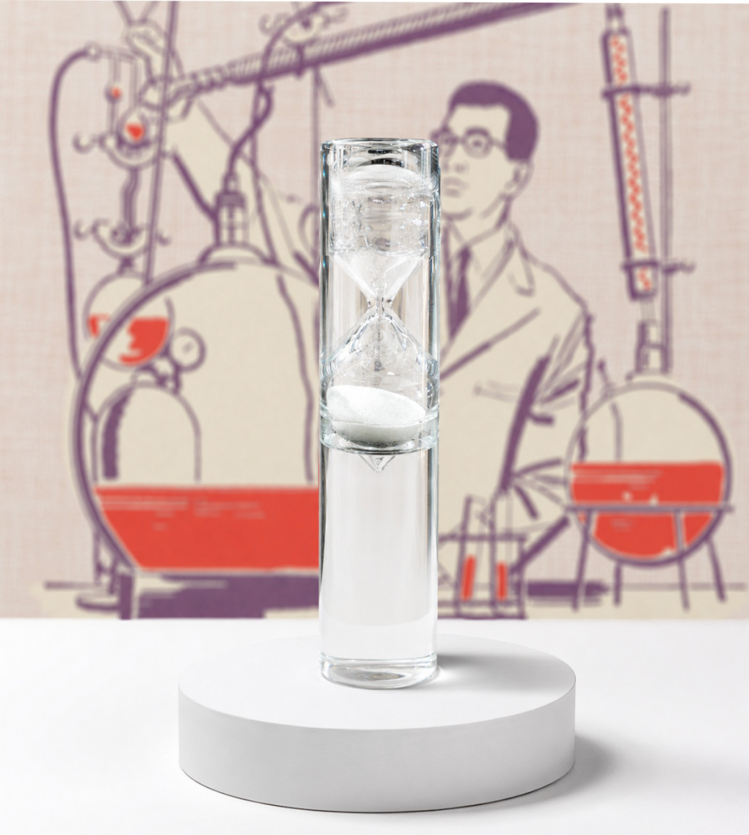 VTG ROOM Interior Products Floating Hourglass Sand Timer Submerged Liquid 2 min