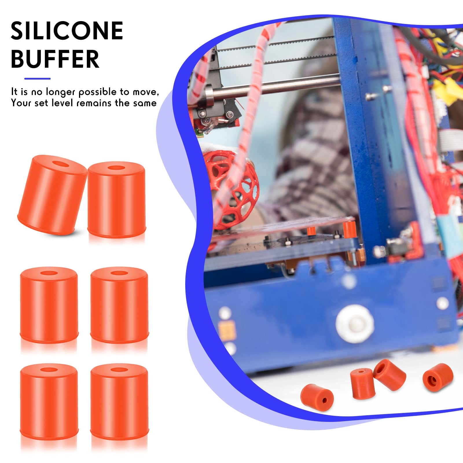 Tondiamo 12 Pcs 3D Printer Heatbed Parts Silicone Leveling Solid Bed Mount...