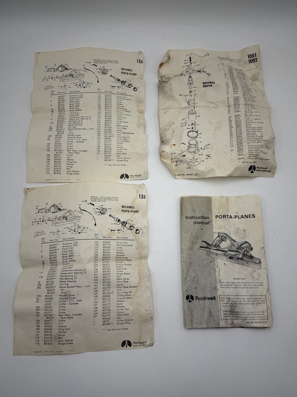 Rockwell Porta-Plane Model 126 + Hinge Butt Template 59380 COMPLETE Case Tested