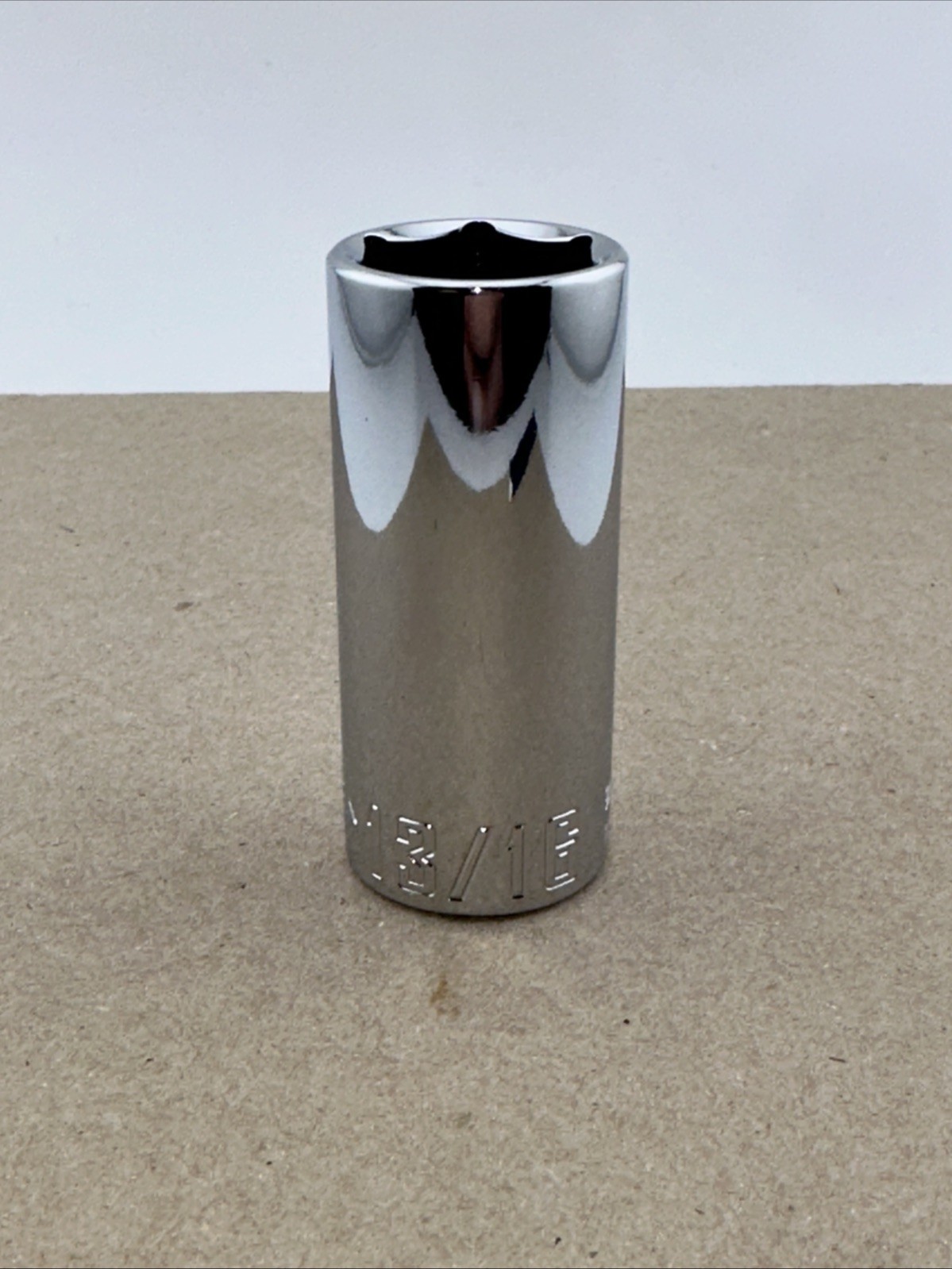 Craftsman 6 Point 3/8" In. Drive Chrome Deep 13/16" In. Socket CMMT43338. 0585