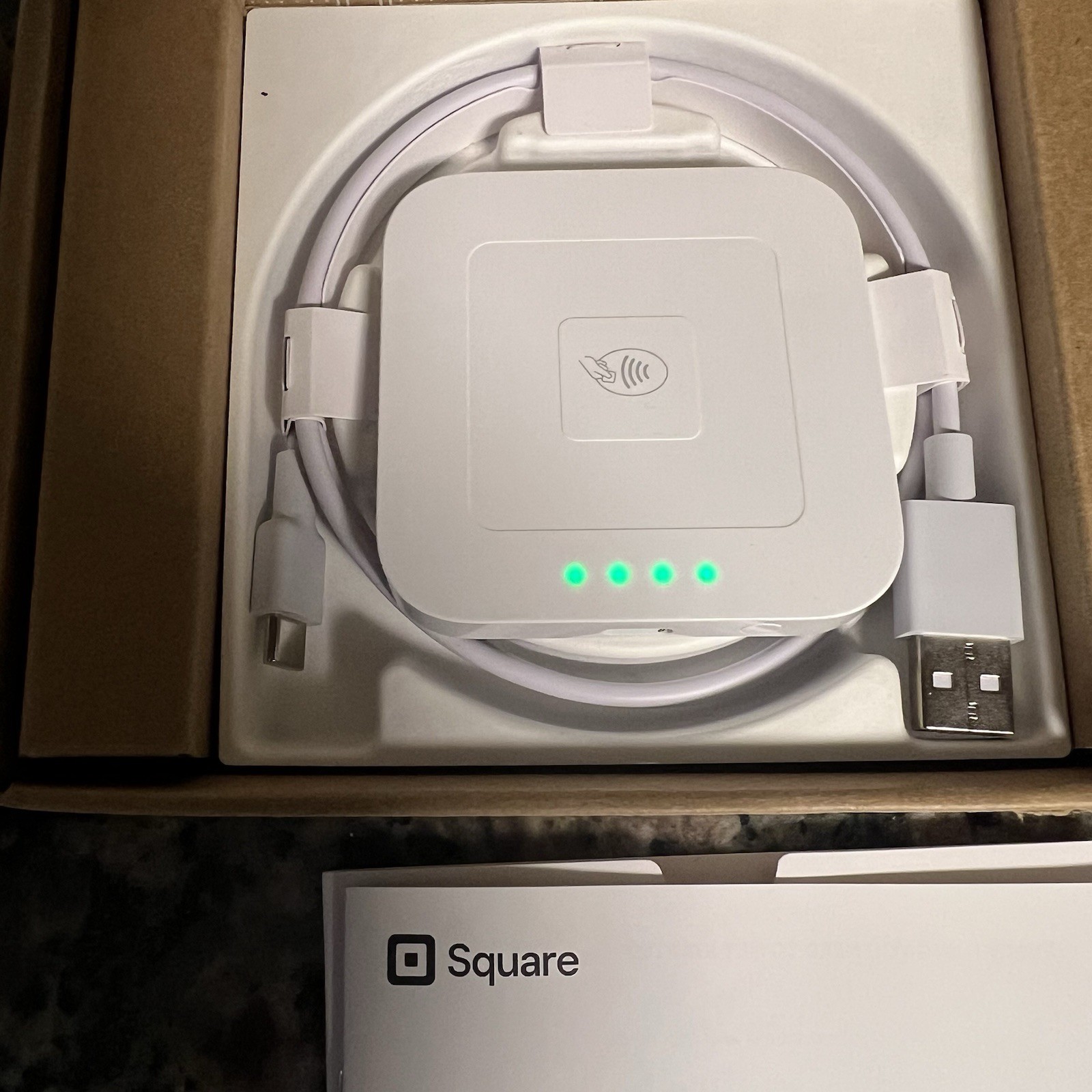 2 Count Value Pack Square Contactless Chip USB-C Card Reader New Open Box