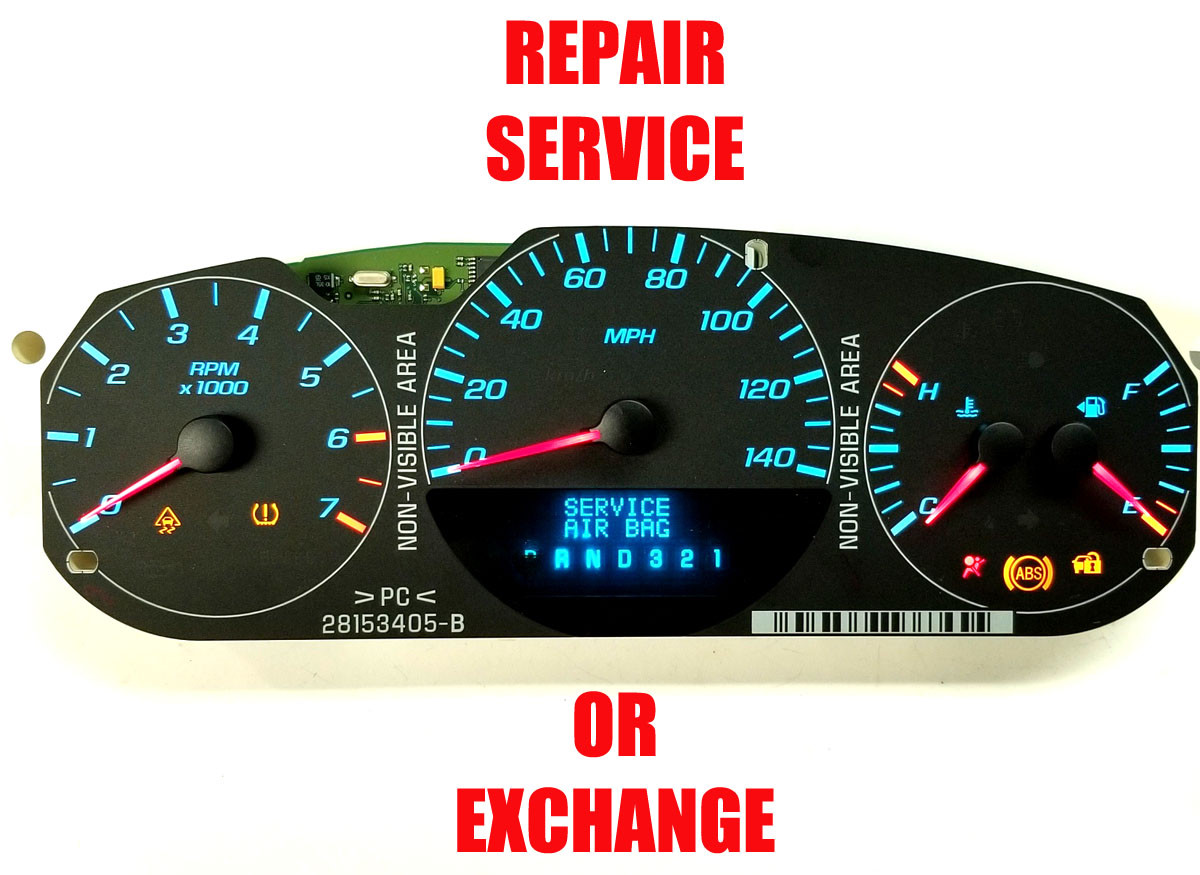 2006 2011 CHEVY IMPALA INSTRUMENT CLUSTER EXCHANGE Remanufactured 12241114