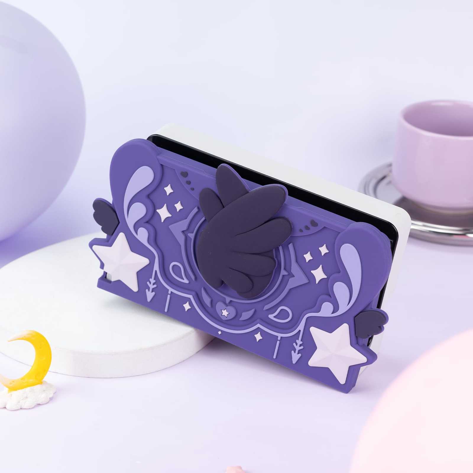 GeekShare Protective Case for Nintendo Switch/OLED and Joy Con Wing Star Dark