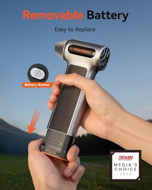 MF200 Compressed Air Duster with Removable Battery & 4 Nozzles, Cordless 3