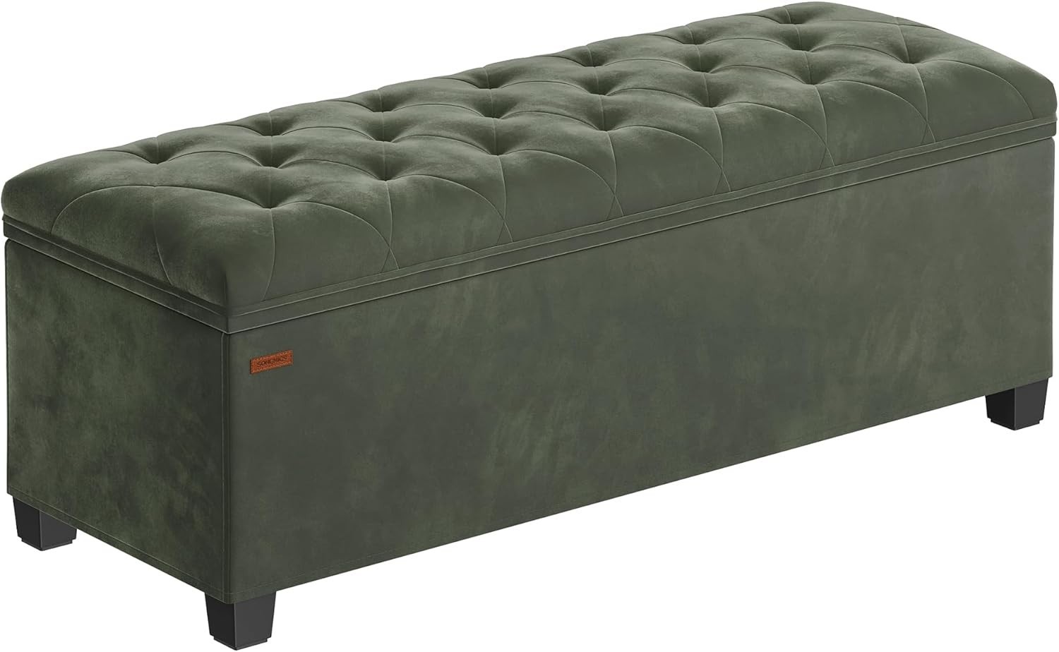 Velvet Storage Ottoman Bench Foot Rest W/ Legs 15.7 x 43 x 15.7 Inches End of