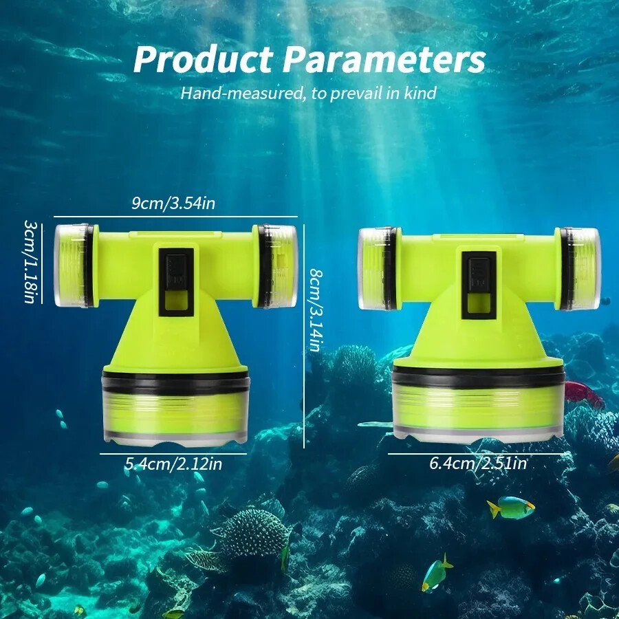 Professional Diving LED Headlamp Headlight Diver Spearfishing Head Flashlight