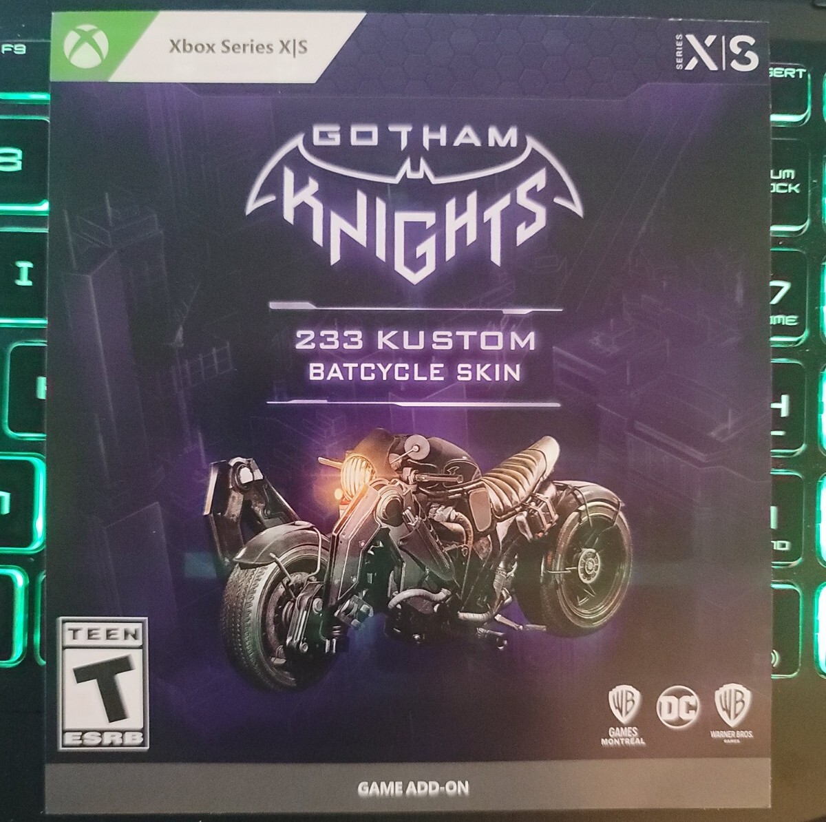 Gotham Knights 233 Kustom Batcycle Skin Xbox Series X / S Preorder Bonus Content