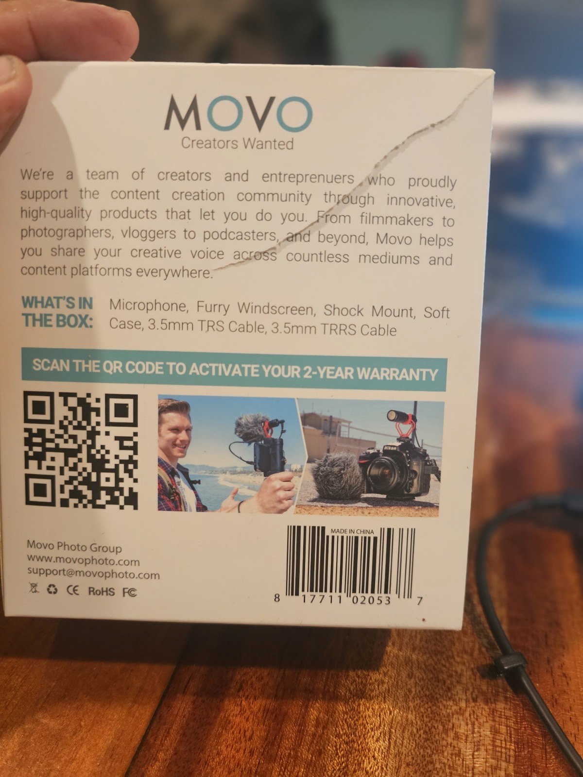 Movo VXR10 Universal Cardioid Condenser Video Microphone