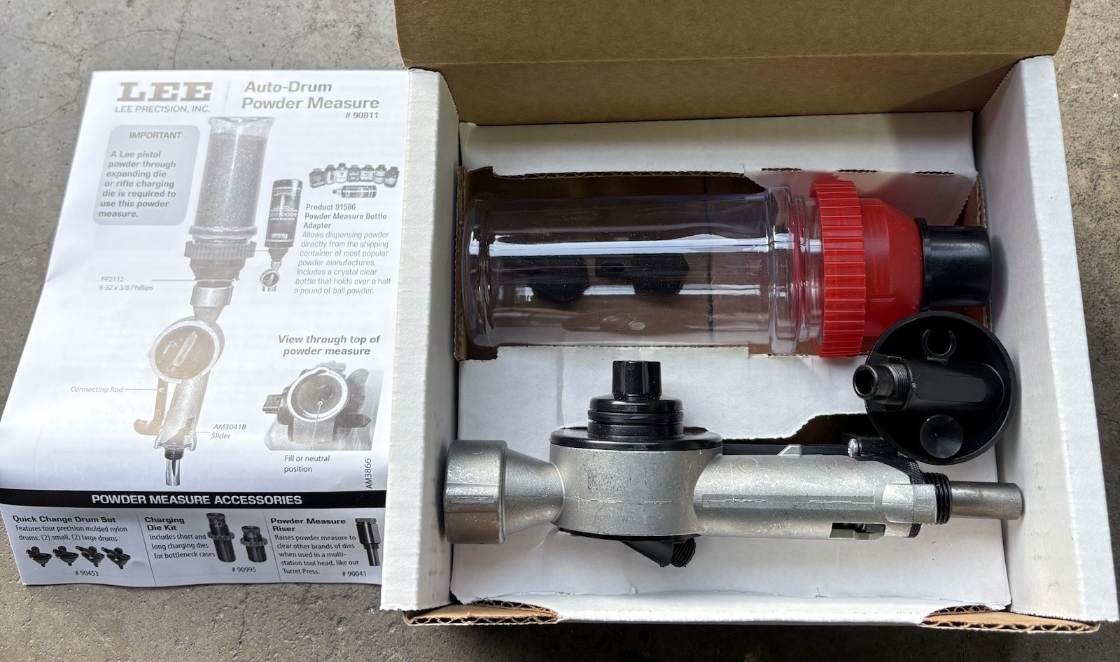 Lee Precision 90811 Auto-Drum Powder Measure NEW