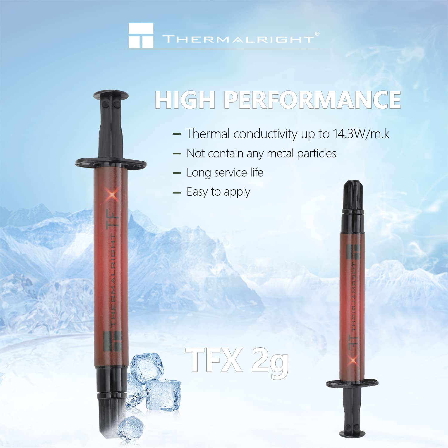 TFX 2G Extreme Performance Thermal Compound Paste 2 Grams, 14.3W/Mk, High Durabi