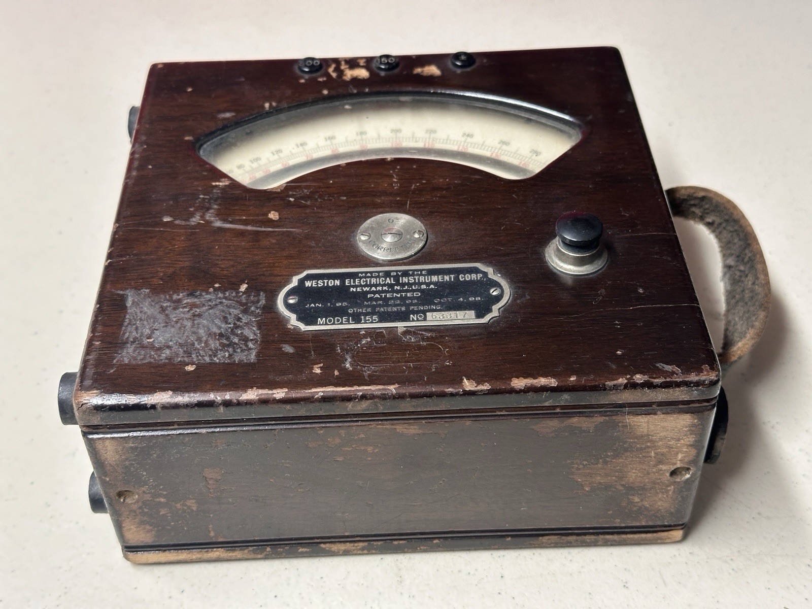 Antique Weston A.C. Voltmeter Model #155 A.C. Volt Gauge - Original Finish