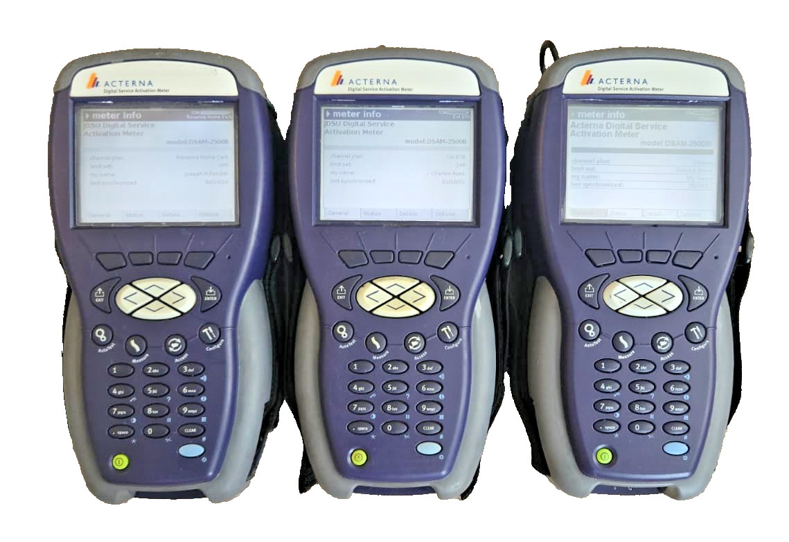 Lot of 3 Acterna / JDSU DSAM 2500B Meters - All Tested - Good Condition