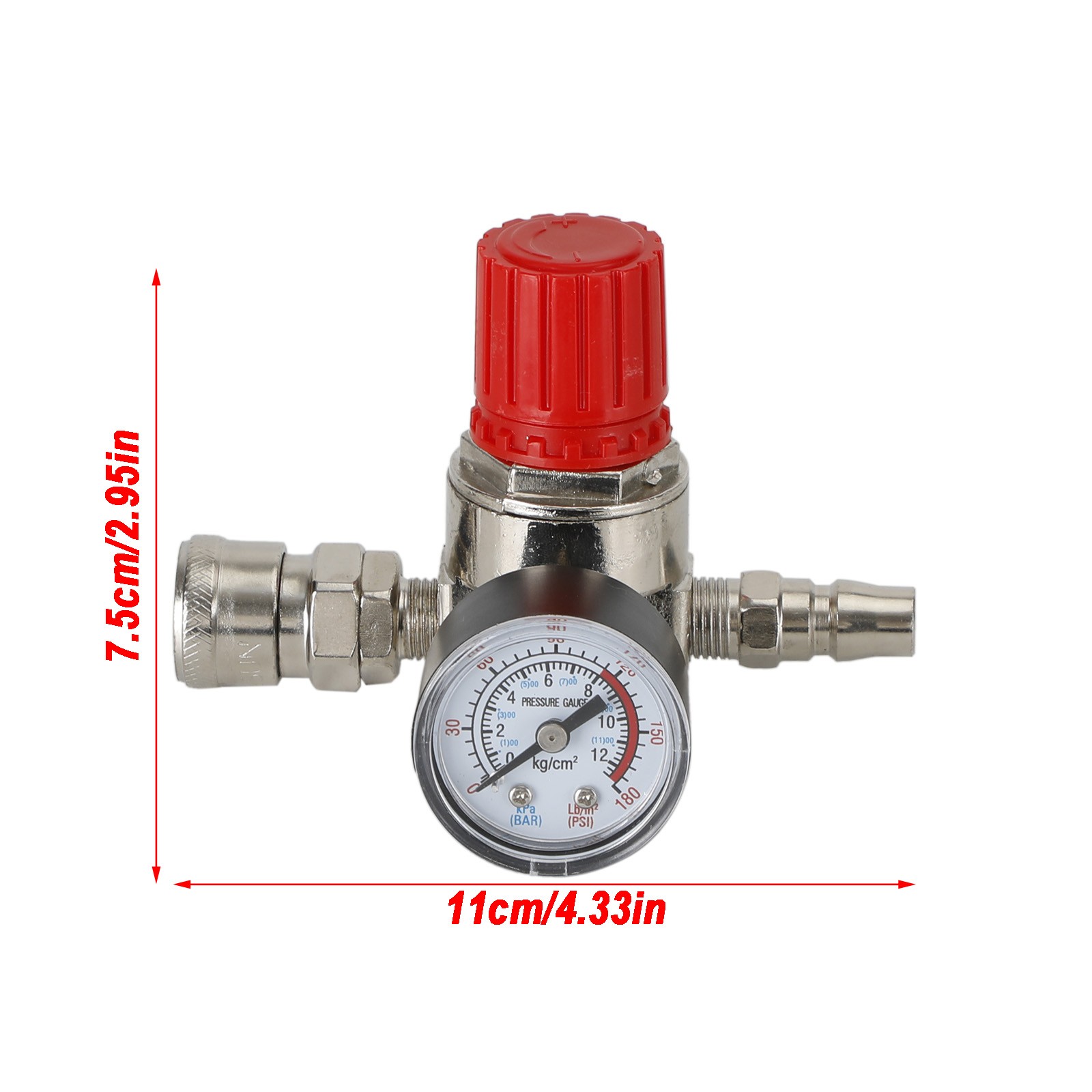 1/4" Pressure Regulator Air Compressor Adjustable Gauge Valve Control 175Psi R10