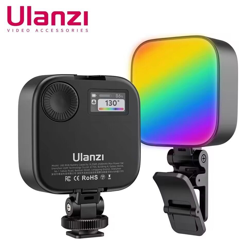Ulanzi U60 Mini RGB LED Video Light Portable Pocket Fill Light Photography Light