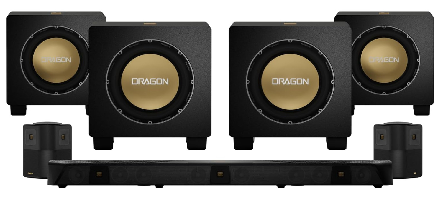 Nakamichi Dragon 11.4.6 with Quad 12" Subwoofers, Dolby Atmos and DTS:X Pro.