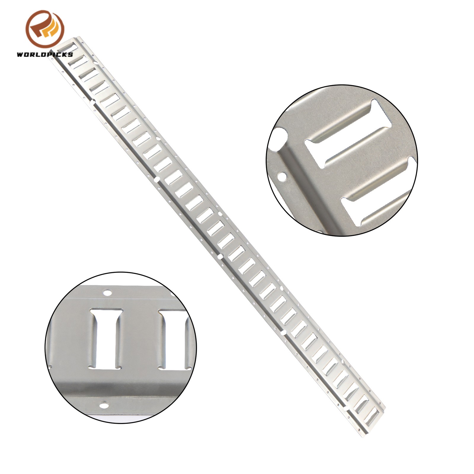 5' E Track Tie Down Rail 6 Pieces, Silver Galvanized, Universal Cargo Rail