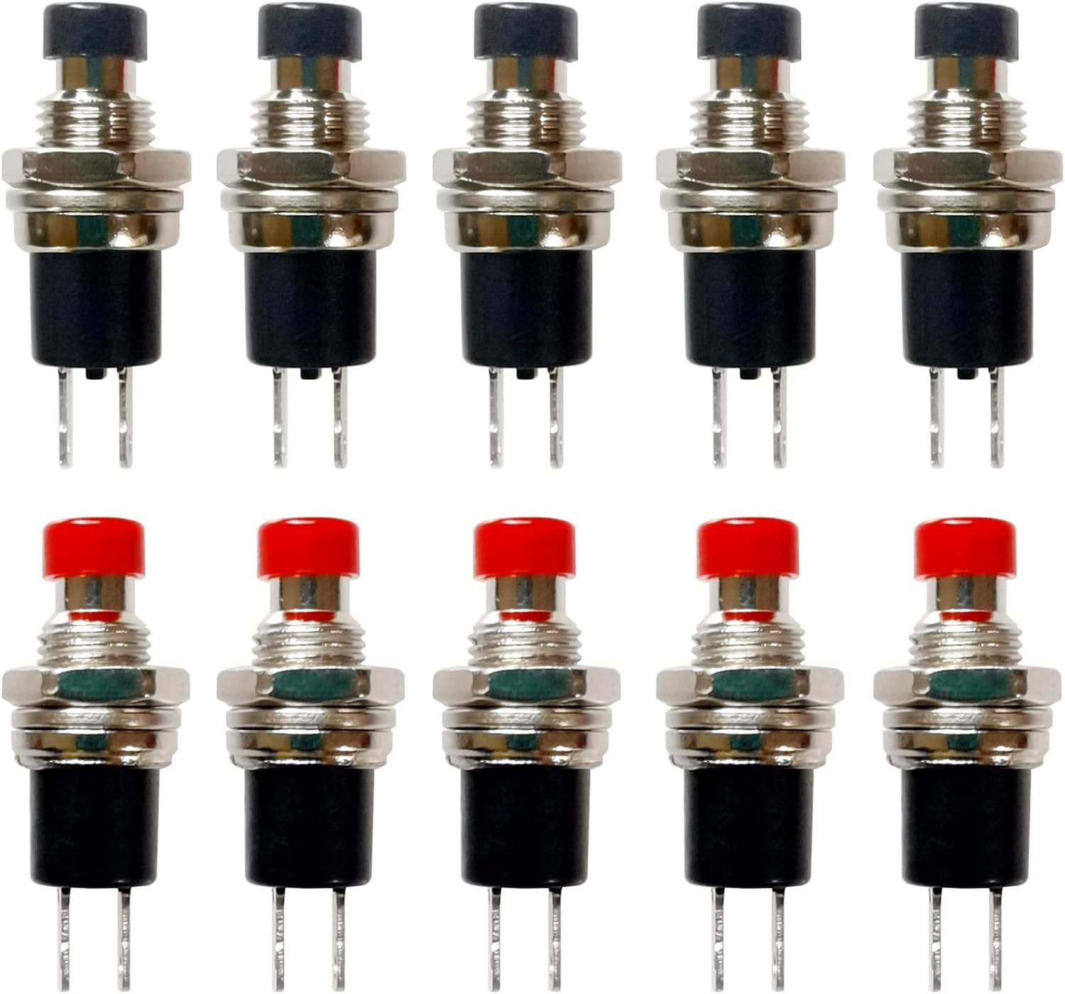 12 Piece PBS110 7mm SPST Momentary Mini Push Button Switch 250V 1A 2 Pin NC