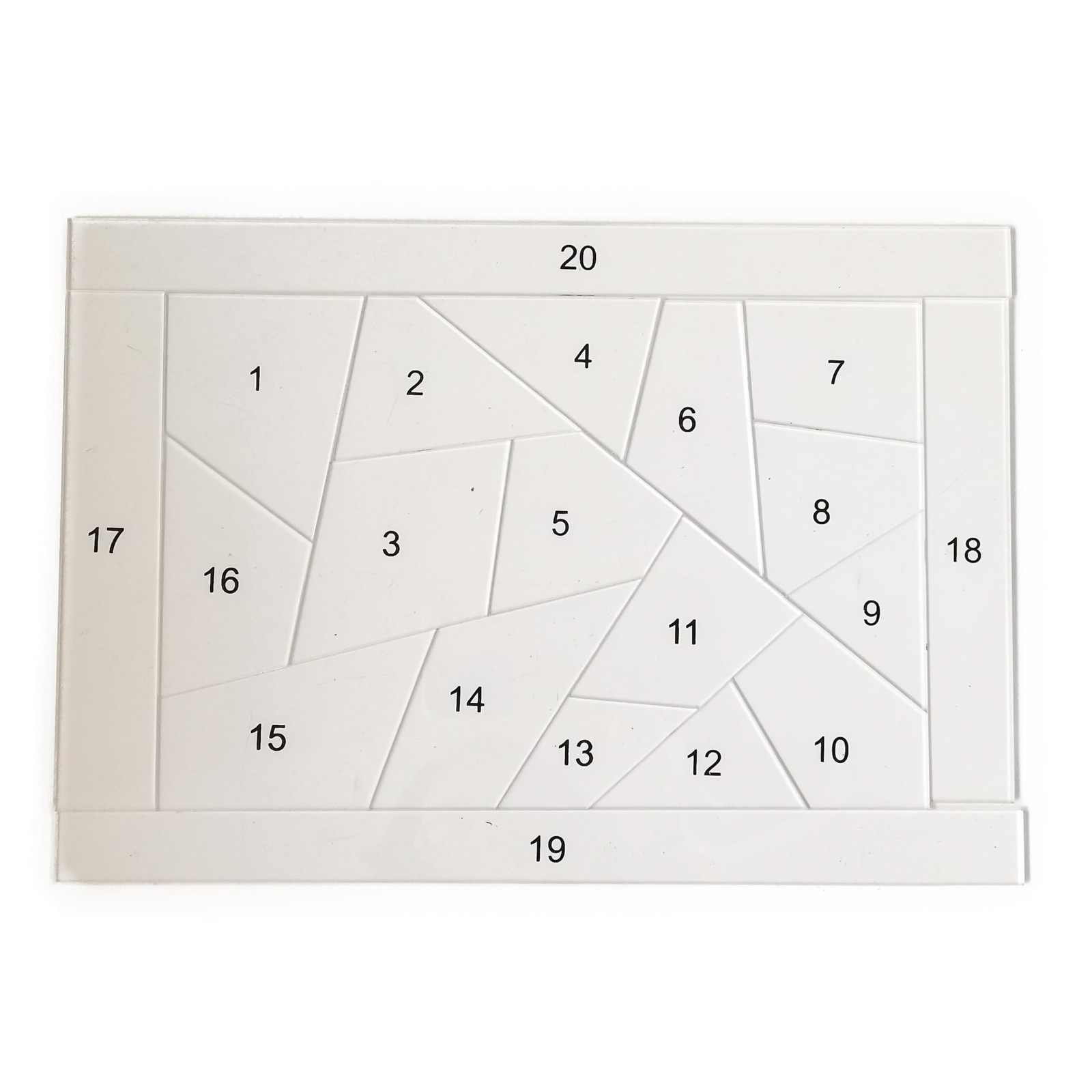 20PCS Acrylic Quilting Template Ruler with Numbered Sections, Clear Patchwork...