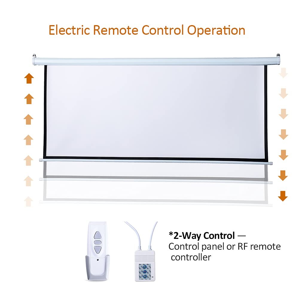 Auto Motorized Projector Screen with Remote Control, 120 inch, 4:3 Aspect Ratio,