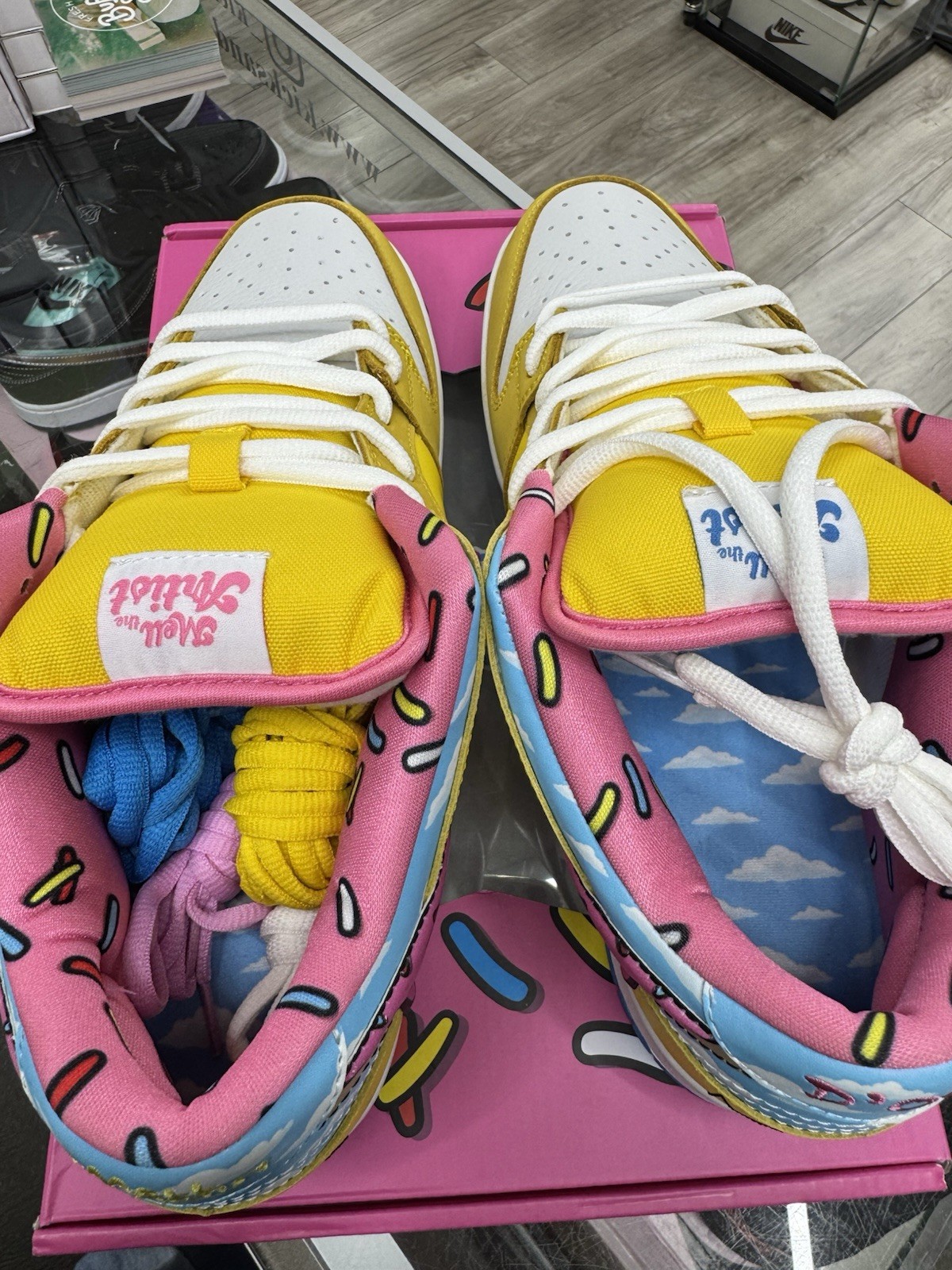 Size 12 Mell the Artist D'oh!-Nut Dunks With OG Box & extra Laces Brand New