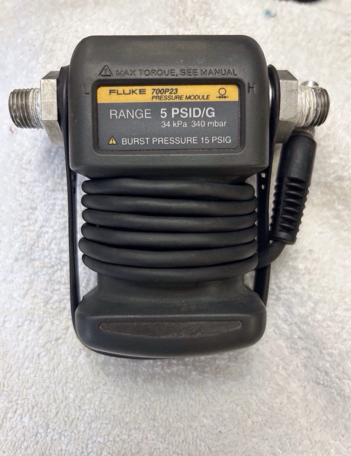 Fluke 700P23 Pressure Module 5 PSID/G Pressure Range Pressure Test Module