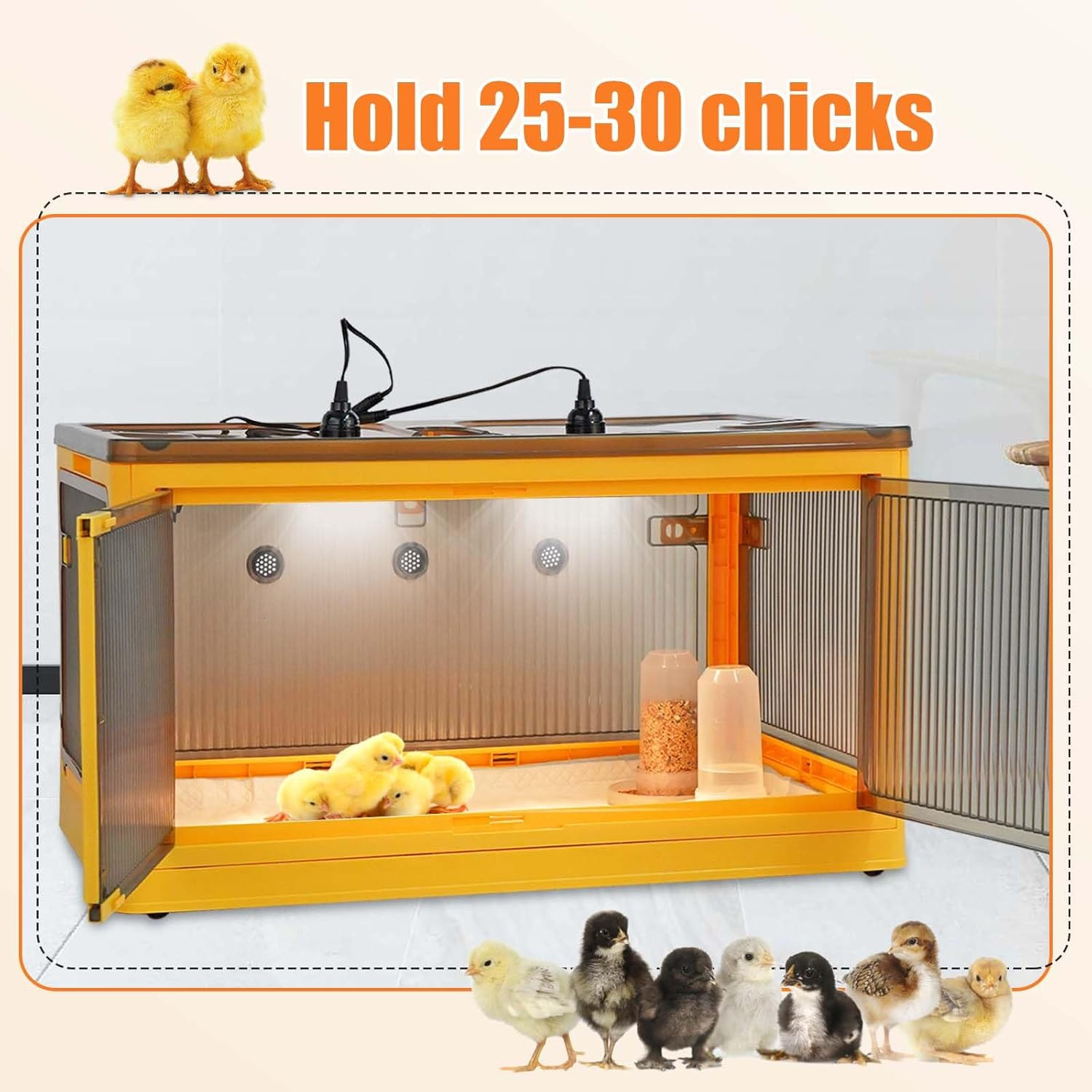 Large Chicken Brooder Box for Up to 30 Chicks, Ducks, and More!