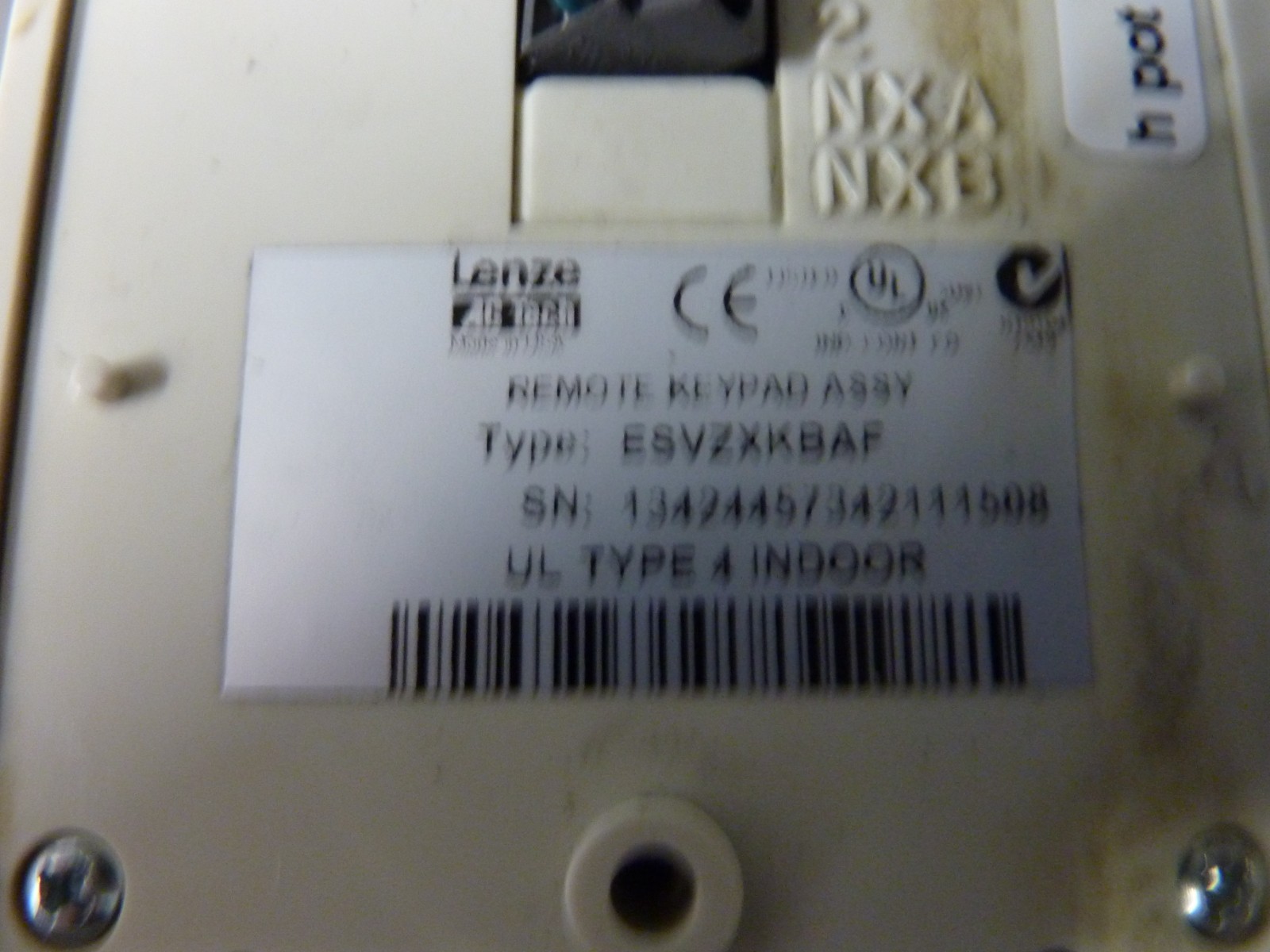 Lenze ESVZXKBAF Remote Keypad Assy (31385)