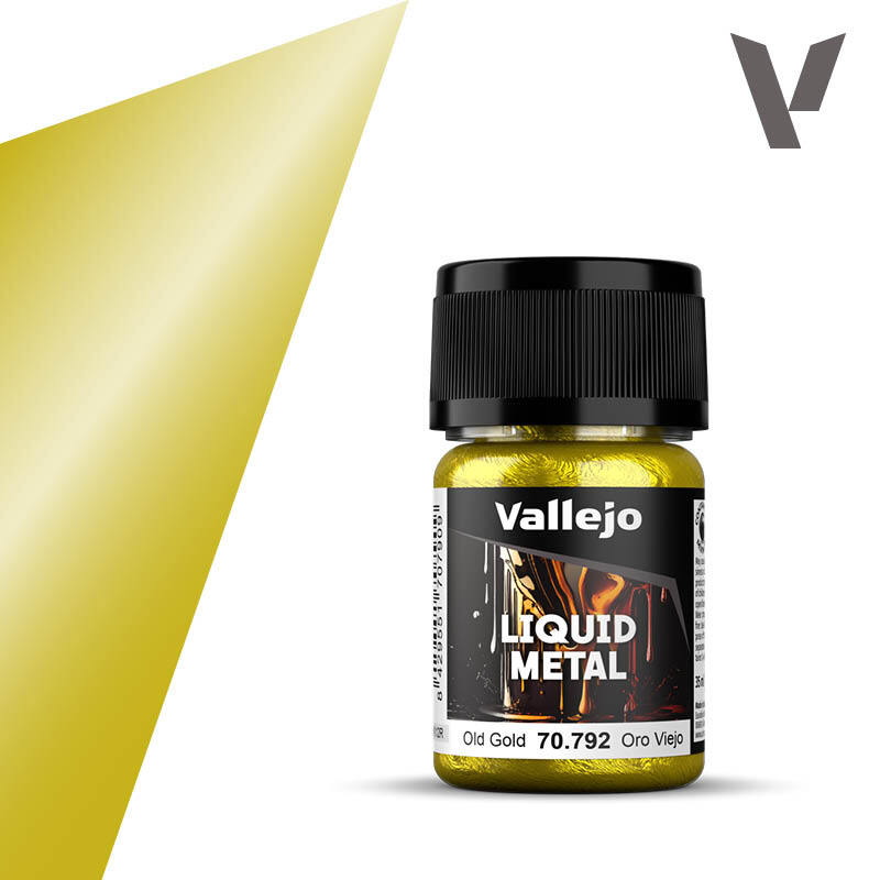 Vallejo Model Color 70792 Metallic Liquid Old Gold 35 ml Bottle