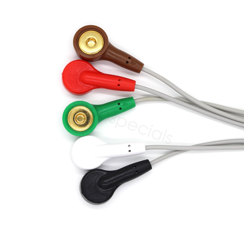 5Lead ECG Cable Replacement Wire for CONTEC TLC9803 Dynamic ECG System