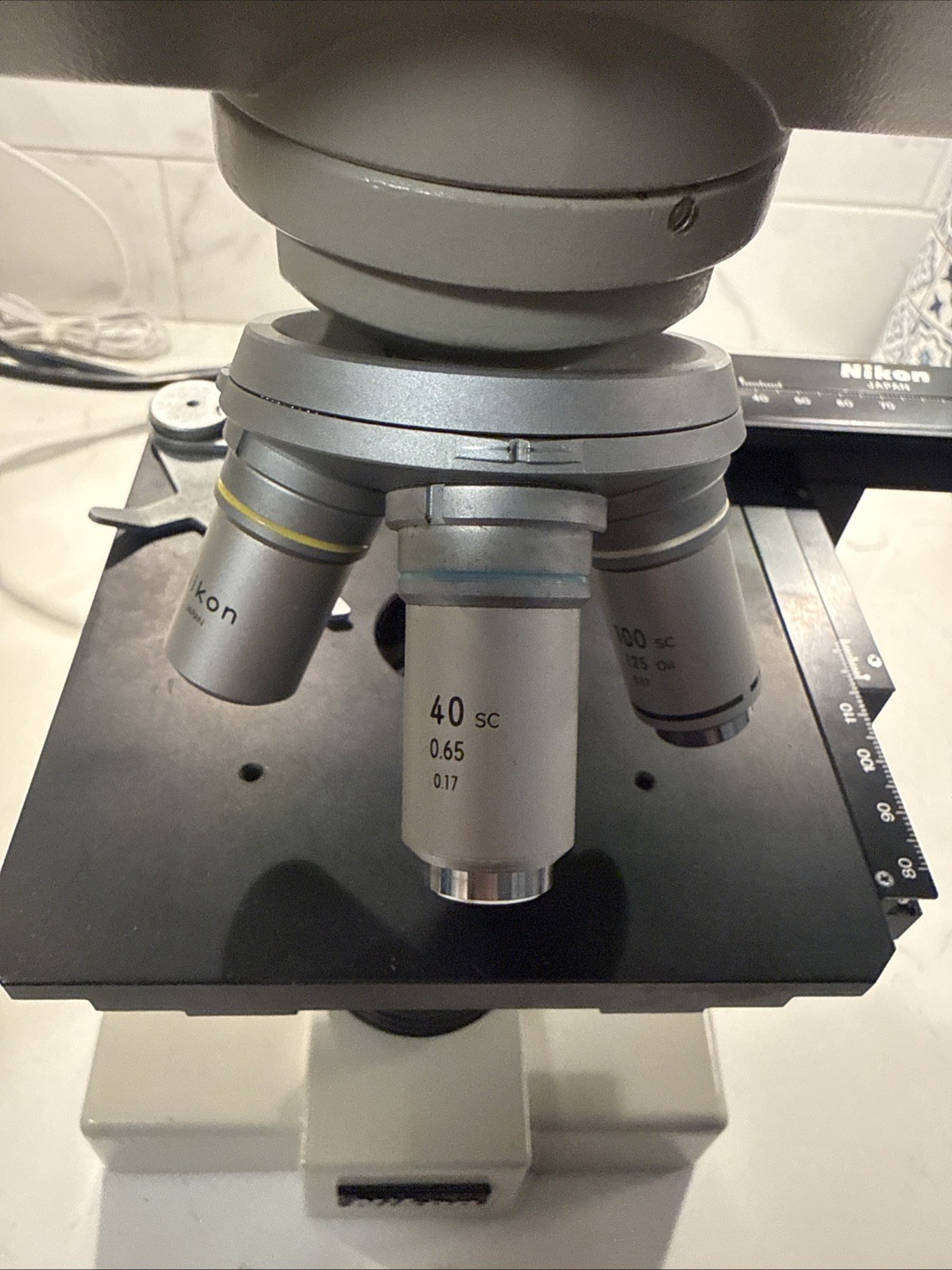 Nikon Model SC Binocular Microscope With Carry Case