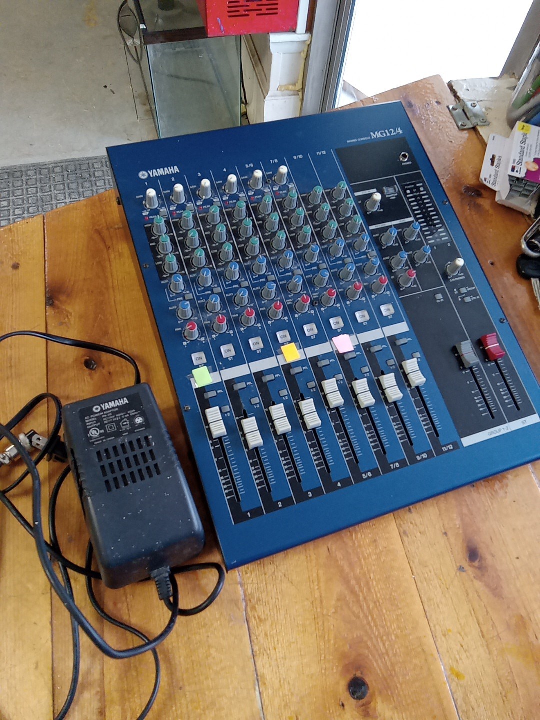 Yamaha Mixing Console Model MG12/4 + AC Power Adaptor. Works as intended.