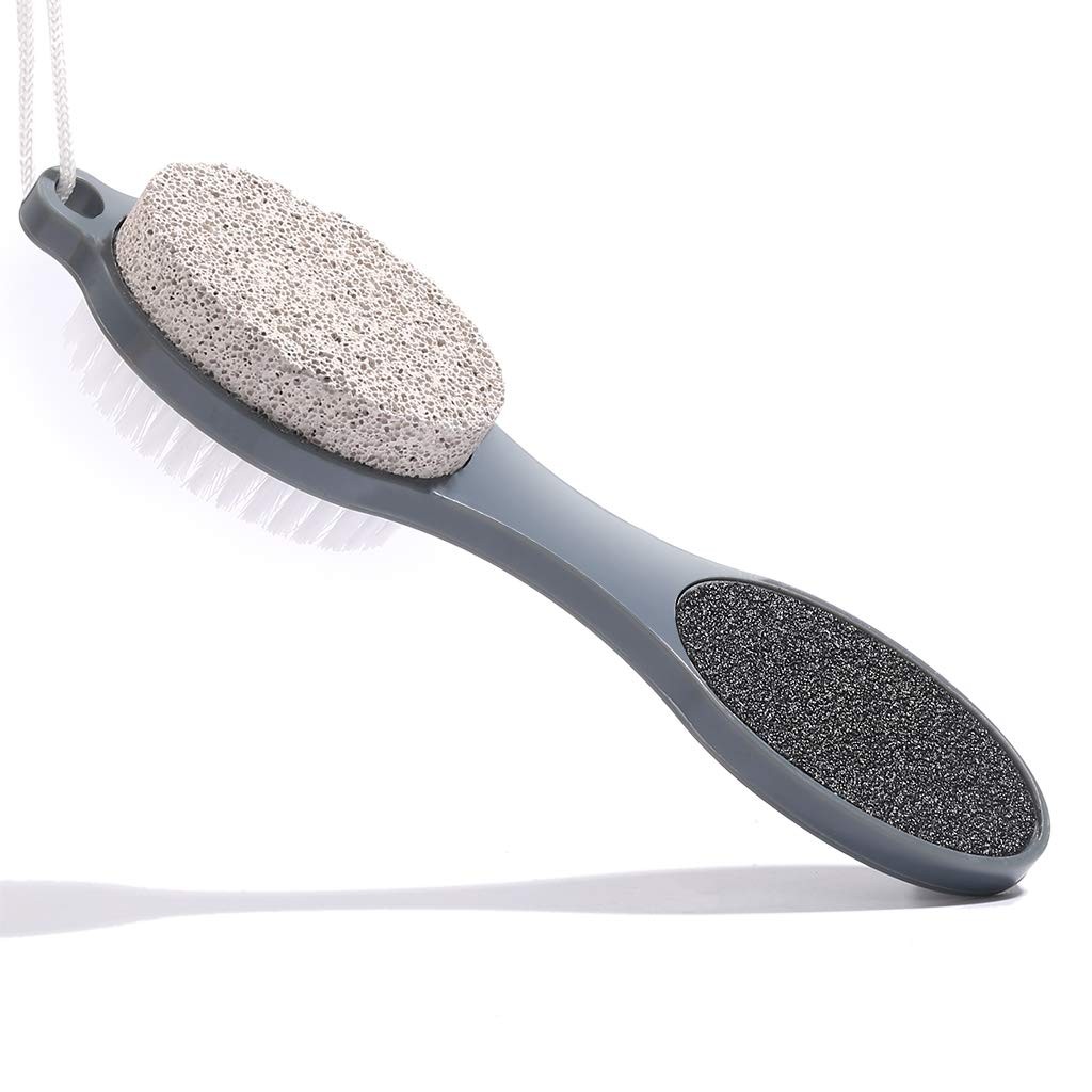Foot Exfoliating Brush Shower Foot Scrubber with Pumice Stone for Men Women