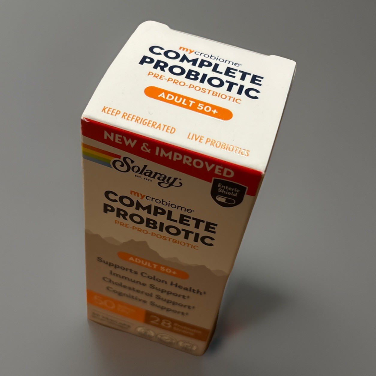Solaray Mycrobiome Complete PRE-PRO Probiotic, Adult 50+, 30 VegCaps,EXP 12/26