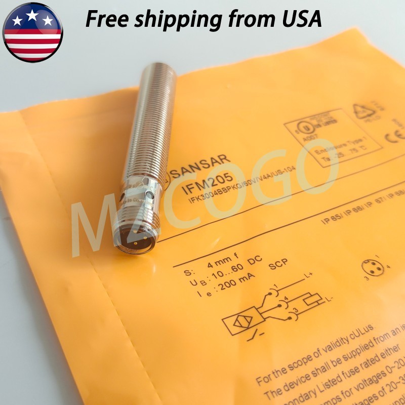 For IFM IFM205 Inductive Proximity Switch Sensor 10-60VDC 200mA Free Shipping US
