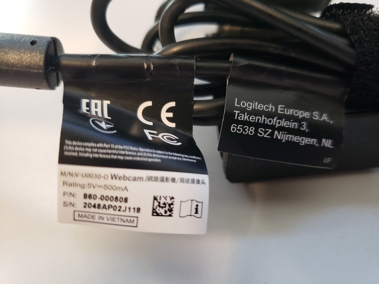 Used Logitech C925e HD Pro Webcam