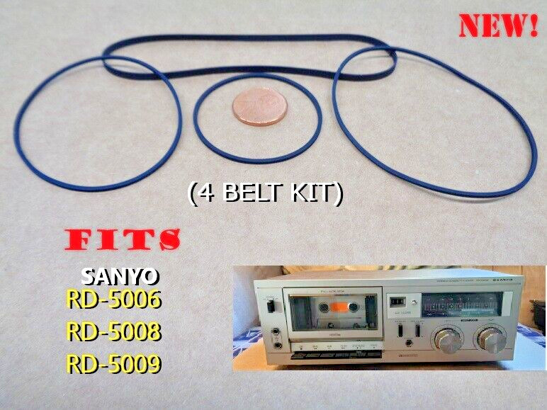 COMPLETE BELT KIT FITS SANYO RD-5006 RD-5008 RD-5009 (LOT OF 4 BELTS) NEW!