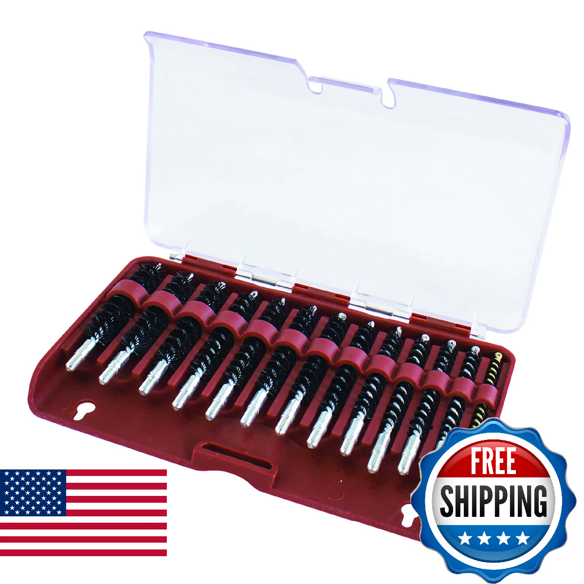 Tipton Nylon Bore Brush 13-Piece Set w/ Storage Box Gun Cleaning