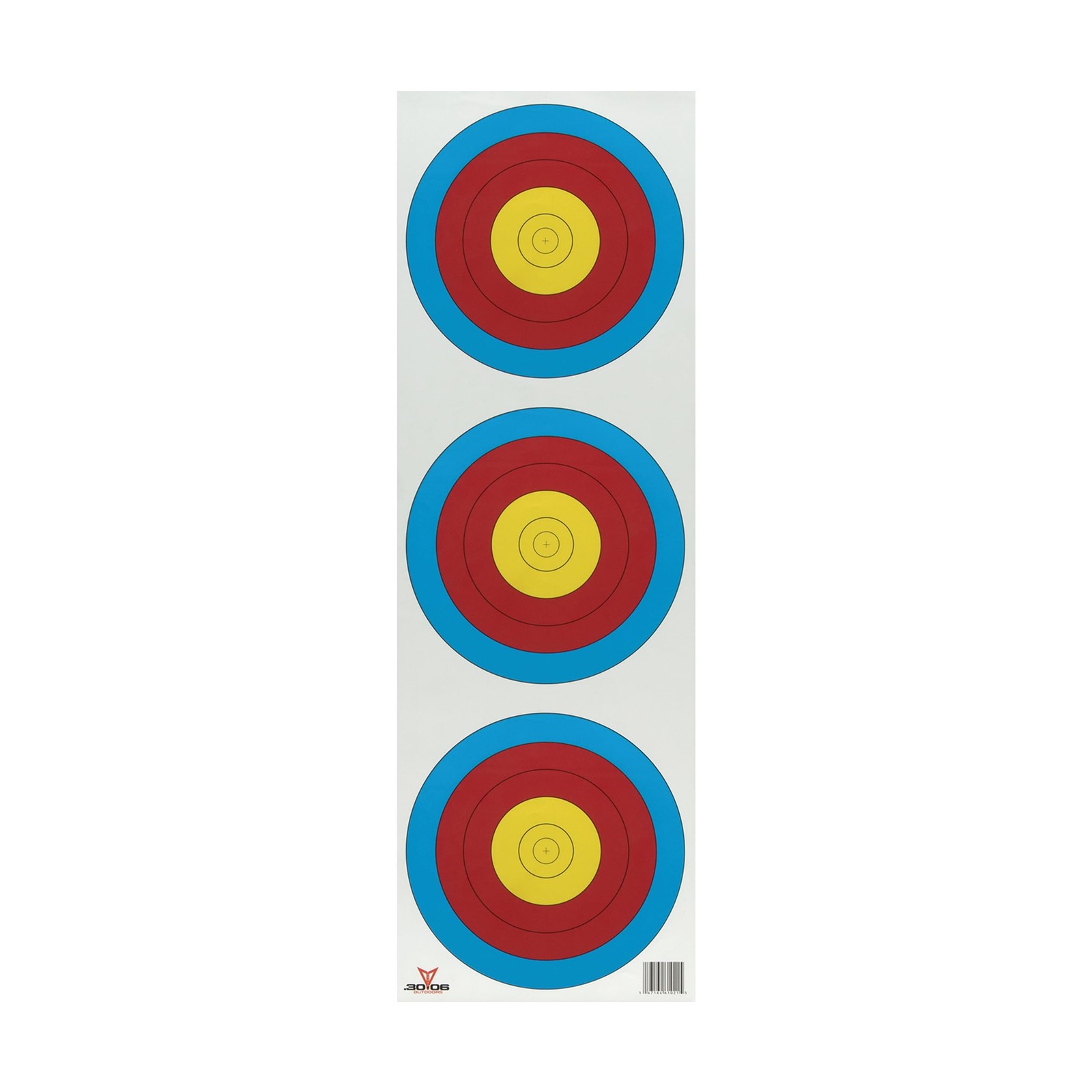 .30-06 Outdoors Vertical 3 Spot Paper Target for Archery, 100 Count, White, O...