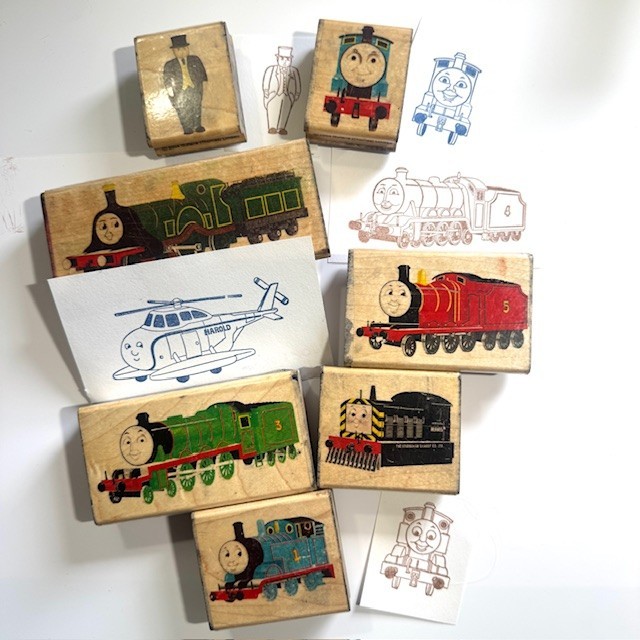 Thomas Tank Engine Characters Rubber Stamps Wood & Cling Options - Choose