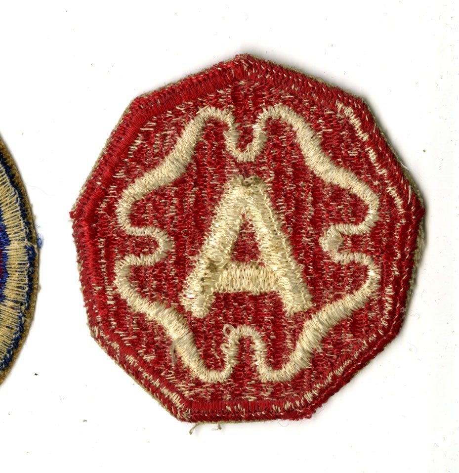 Ninth Army White Back Patch Europe Bulge Germany