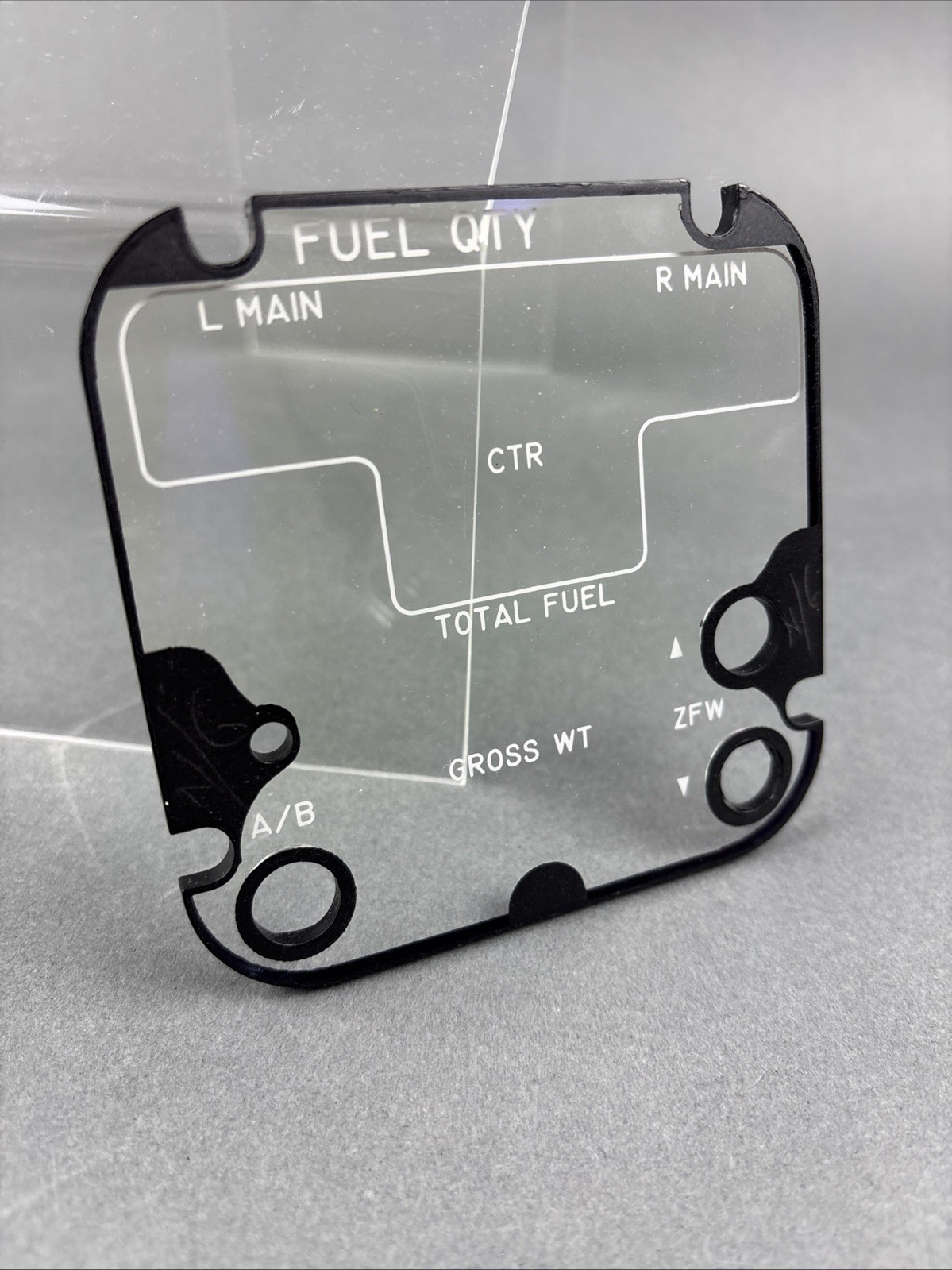 McDonnell Douglas Fuel Quantity Indicator Panel Face Plate MD80 DC9-80 Cockpit