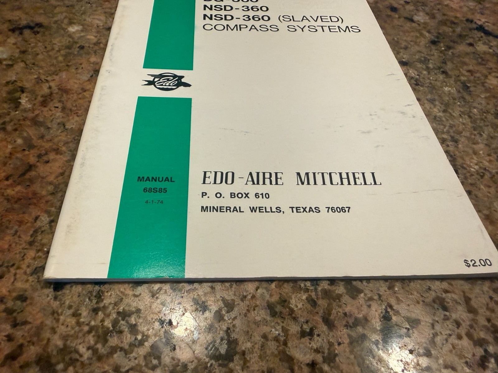 Edo-Aire Mitchell Pilot's Handbook for the DG-360, NSD-360/ (Slaved) Compass Sys