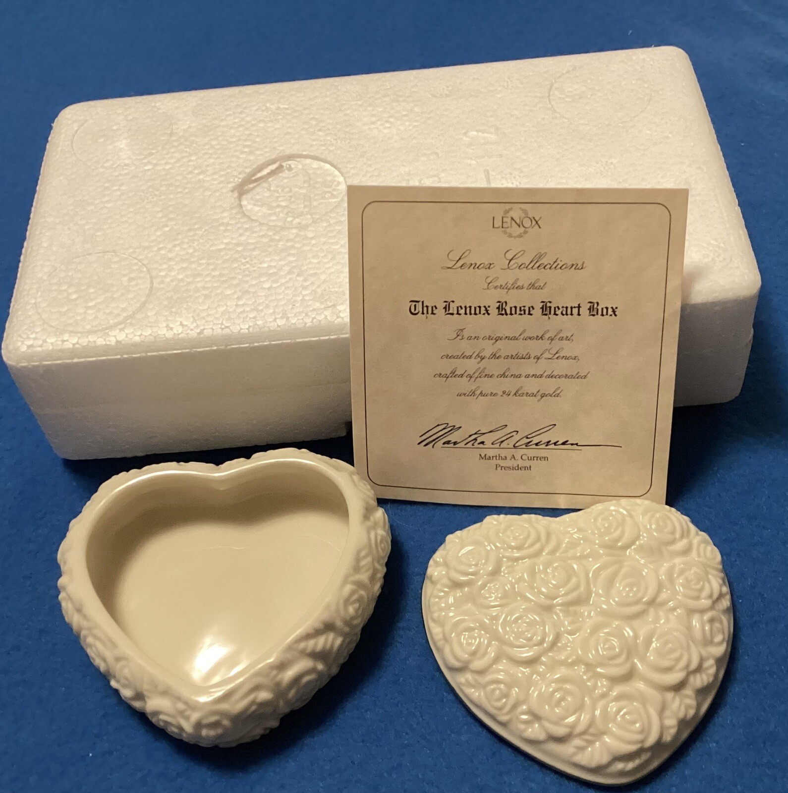 Lenox  Rose Heart Trinket Box